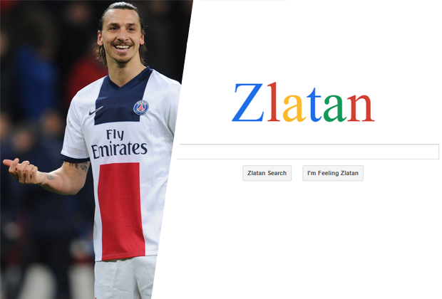 
                <strong>Ibras neue Suchmaschine </strong><br>
                Zlatan Ibrahimovic hat jetzt seine eigene Online-Suchmaschine. Unter der URL "zlaaatan.com" findet man eine Website, die in Design und Funktionalität der Google-Startseite sehr ähnlich ist. 
              