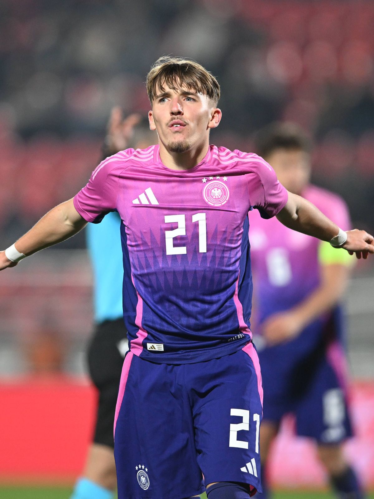 European Under-21 Championship 2027 qualifying round, Georgia 0-2 Germany, Lennart Karl ( 21 of Germany Under-21) , November 18, 2025, Mikheil Meskhi stadium, Tbilisi, Georgia Copyright: xx Europea...