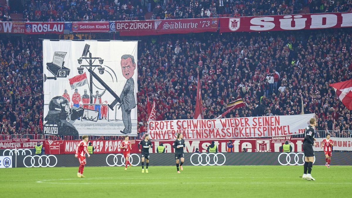 Die Bayern-Fans kritisieren Hamburgs Innensenator Grote