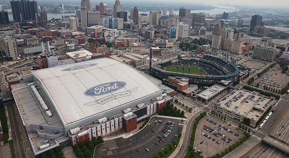 
                <strong>Detroit Lions: Ford Field</strong><br>
                Baujahr: 1999.Kosten: 440 Millionen Dollar.Finanzierung aus öffentlichen Geldern: 110 Millionen Dollar.Kapazität: 70 000.Eröffnung: 2002.
              