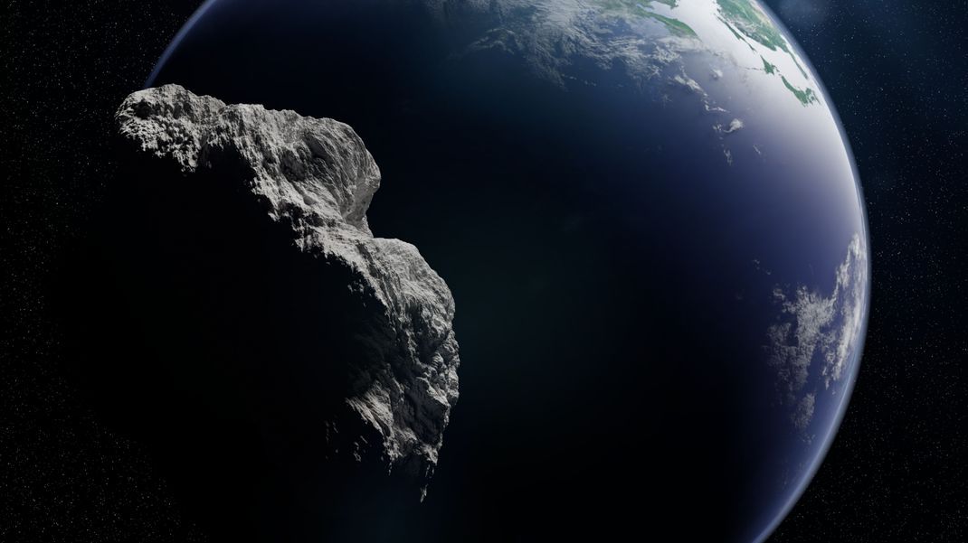 Ein Asteroid nährt sich bedrohlich der Erde. (Symbolbild)