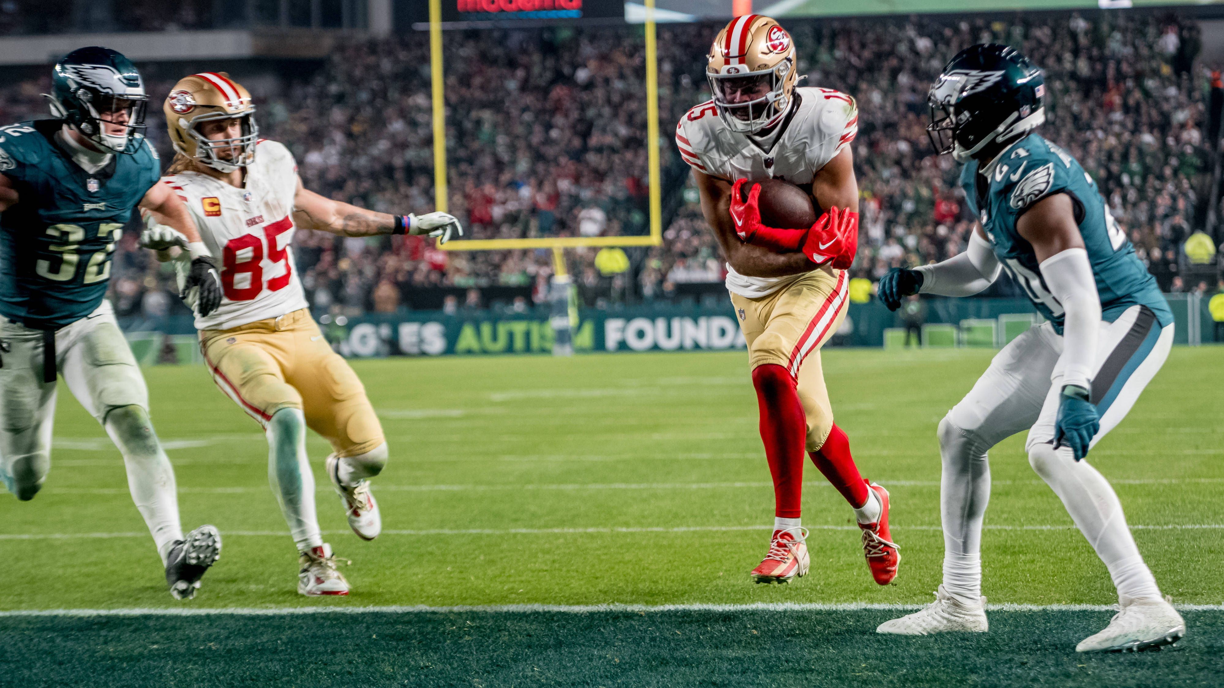 <strong>8. San Francisco 49ers at Philadelphia Eagles (42:19), Woche 13</strong><br>27,7 Millionen Zuschauer