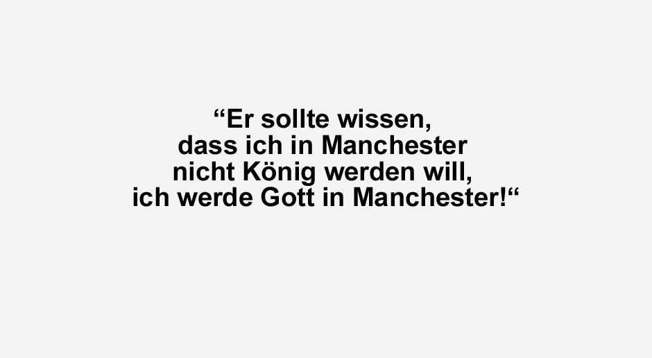 
                <strong>Zlatan antwortet Cantona</strong><br>
                Zlatan Ibrahimovic reagierte auf die Sticheleien von Eric Cantona in der ihm eigenen, unbescheidenen Art. Cantona, in seiner Zeit bei Manchester United als "King Eric" gefeiert, hatte "Ibra" via "Eurosport" die Prinzenrolle angeboten. "Es kann nur einen König in Manchester geben. Du kannst Prinz werden, wenn du willst (...). Der König ist gegangen, lang lebe der Prinz!" Doch Cantona hatte die Rechnung ohne Ibrahimovic gemacht. "Er sollte wissen, dass ich in Manchester nicht König werden will. Ich werde Gott in Manchester", stellte der Schwede klar. 
              