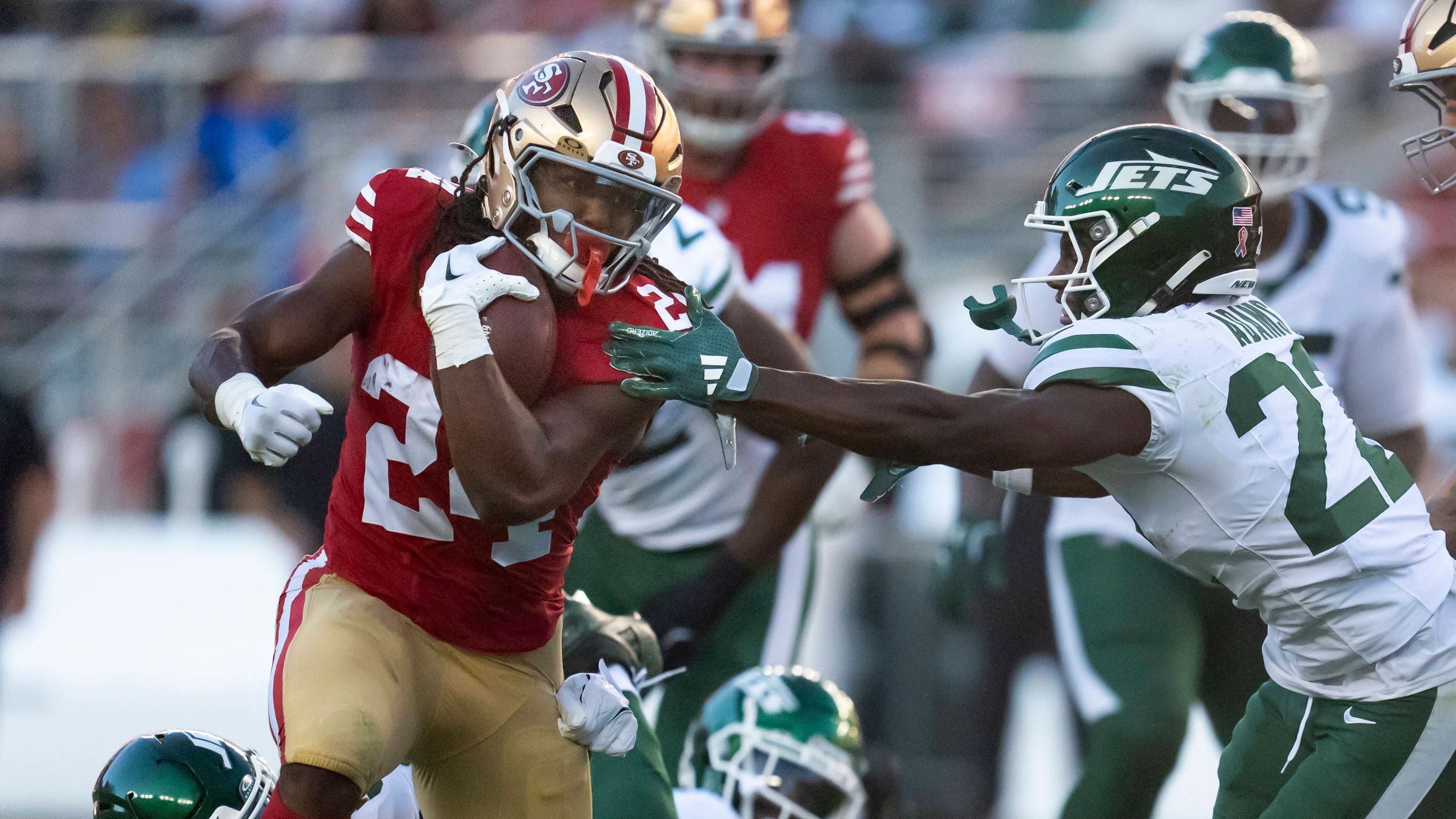 <strong>Platz 17 (geteilt) - San Francisco 49ers</strong><br>Letzter Sieg in Woche 1: 2024 gegen die New York Jets (32:19)