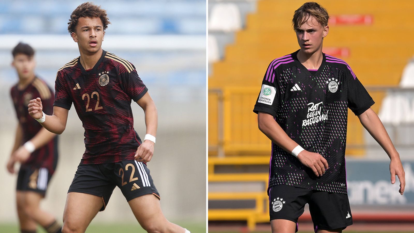 <strong>Eric Emanuel da Silva Moreira &amp; Maximilian Sebastian Marc Hennig</strong><br>Rechts hinten ist Eric da Silva Moreira (l., FC St. Pauli) gesetzt und spielt in Hamburg gelegentlich auch weiter vorne. Maximilian Hennig (FC Bayern) agierte bereits als Linksverteidiger und im zentralen Mittelfeld.