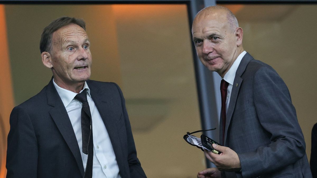 Bernd Neuendorf (r.) und Hans-Joachim Watzke