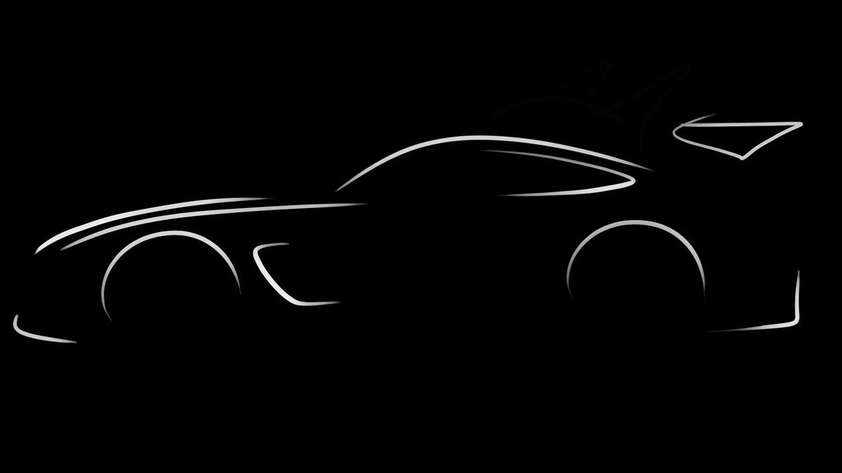 Bisher gibt es nur diese Silhouettengrafik des neuen GT3-Autos von Mercedes-AMG
