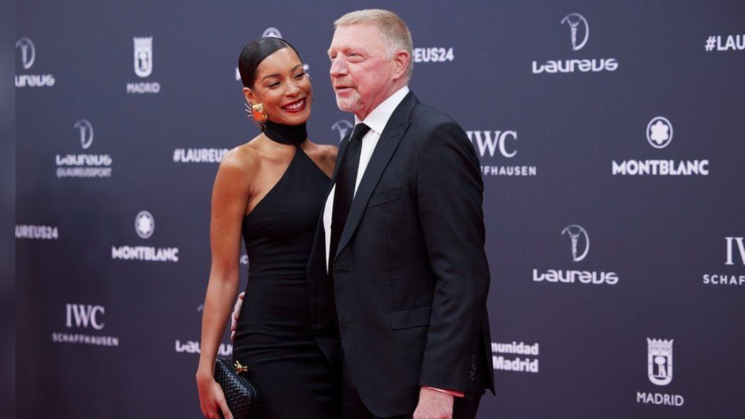 Lilian de Carvalho Monteiro (l.) mit ihrem Partner Boris Becker (r.) bei den Laureus World Sports Awards.