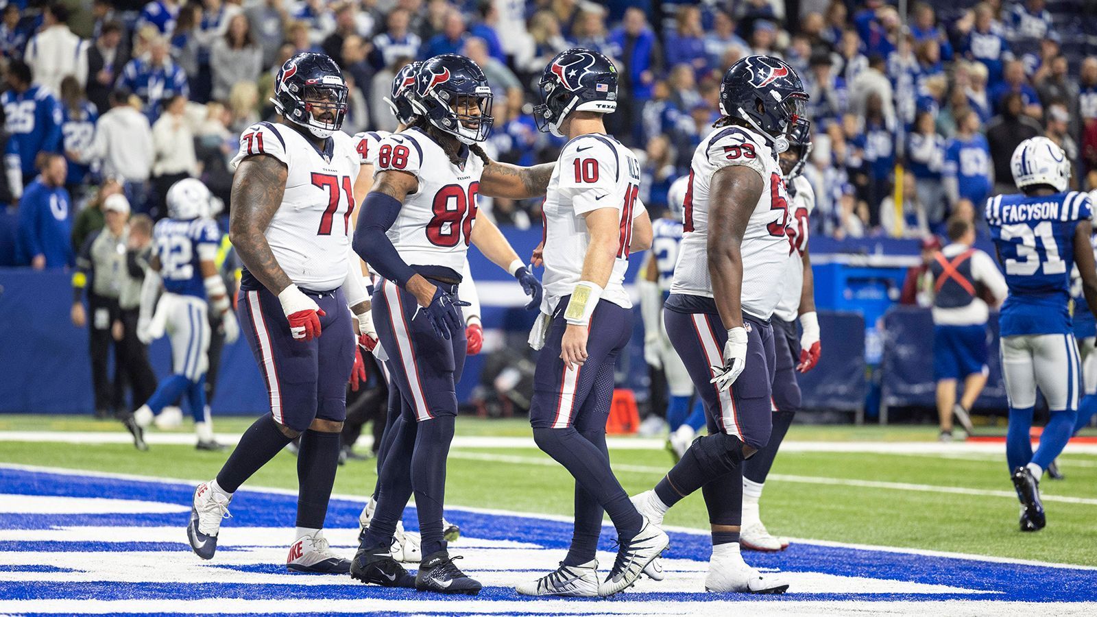 
                <strong>Platz 30: Houston Texans</strong><br>
                Gegnerbilanz im Jahr 2022: 123-163-2prozentualer Anteil der Siege der Gegner: 
              