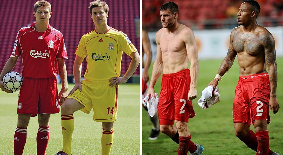 
                <strong>2005 (links) vs. 2015 (rechts) - Der große Liverpool-Vergleich</strong><br>
                ran.de vergleicht die Liverpool-Teams aus den Spielzeiten 2004/2005 und 2015/16. Taktisch beziehen wir uns auf ein 4-2-3-1-System, welches die "Reds" mit Jürgen Klopp wohl wieder spielen werden. Das 4-3-3 aus der Saison 04/05 ist zudem mit der Klopp-Taktik besser zu vergleichen, als die alte 3-5-2-Formation von Brendan Rodgers.
              