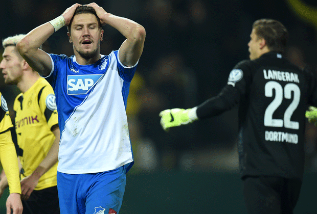 
                <strong>1899 Hoffenheim</strong><br>
                Schon am Dienstag gab es einen Rekord - allerdings einen, auf den Hoffenheim gerne verzichtet hätte. Sieben Mal erreichte die TSG das Pokal-Viertelfinale, doch weiter kam man bislang nie. Damit sind sie das zweite Team in der Pokalhistorie, dem dies widerfährt.
              