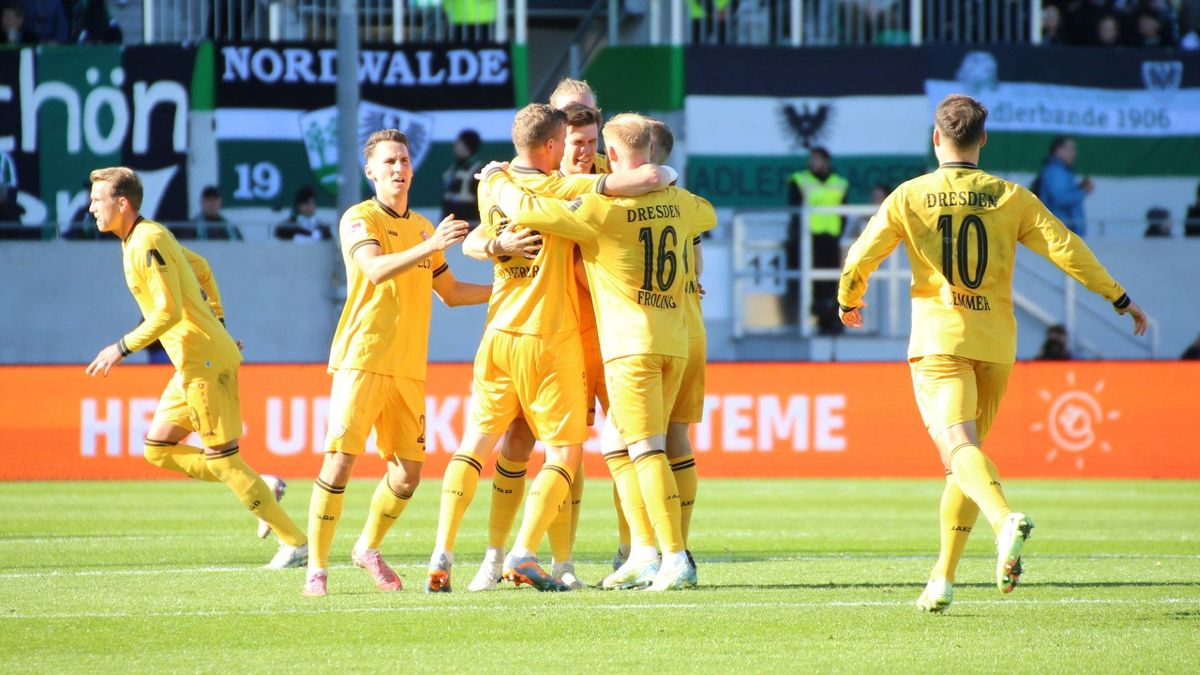 Dresden jubelt über den Führungstreffer