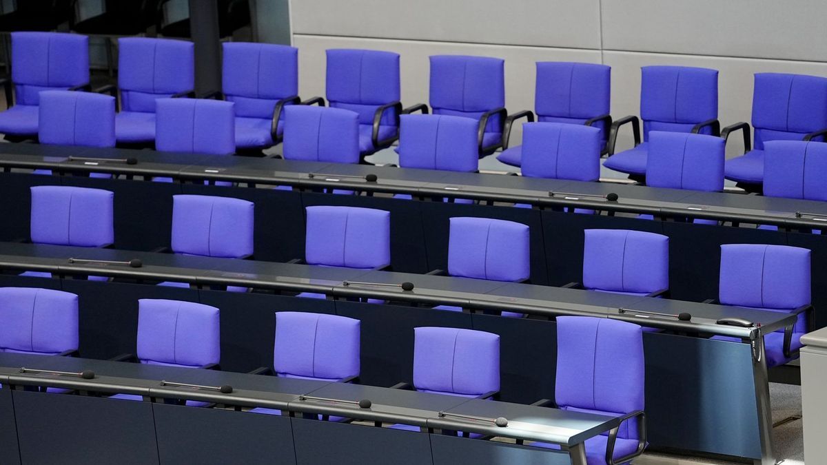 Regierungsbank im Bundestag
