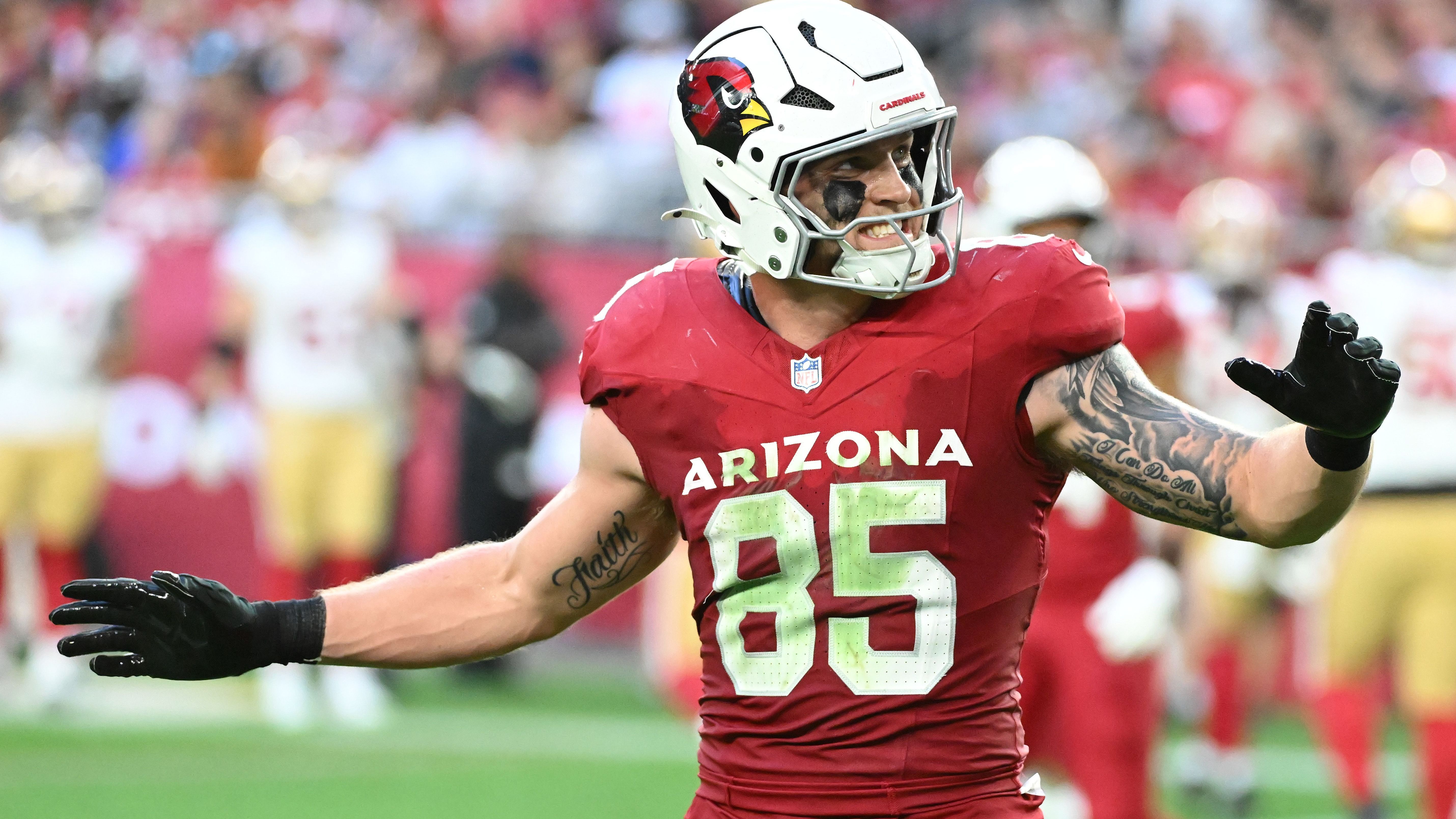 <strong>NFC West - Arizona Cardinals</strong><br><strong>Wide Receiver</strong>: Zay Jones, Marvin Harrison Jr., Michael Wilson<br><strong>Offensive Line</strong>: Paris Johnson Jr., Evan Brown, Hjalte Froholdt, Isaiah Adams, Jonah Williams<br><strong>Tight End</strong>: Trey McBride<br><strong>Quarterback</strong>: Kyler Murray<br><strong>Running Back</strong>: James Conner<br><strong>Fullback</strong>: /