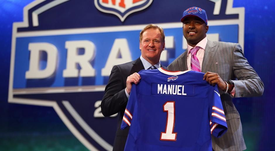 
                <strong>NFL-Draft 2013</strong><br>
                In der ersten Runde ausgewählte Quarterbacks:Pick 16 (Buffalo Bills) - EJ Manuel (Foto/aktiv von 2013 bis 2019)
              