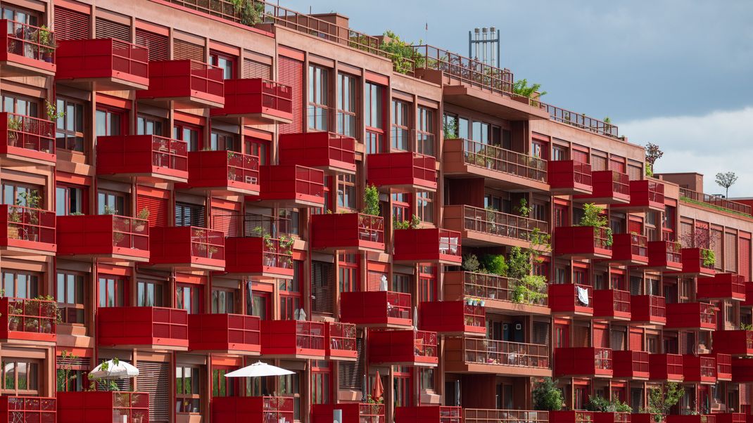 Berlin: Blick auf Neubau-Wohnungen im Berliner Bezirk Schöneberg. 