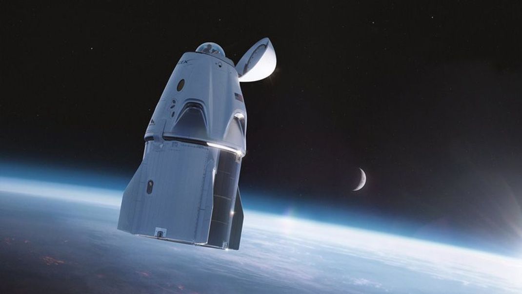 Das Raumschiff Crew Dragon soll für den Ausflug eine Aussichtskuppel erhalten.