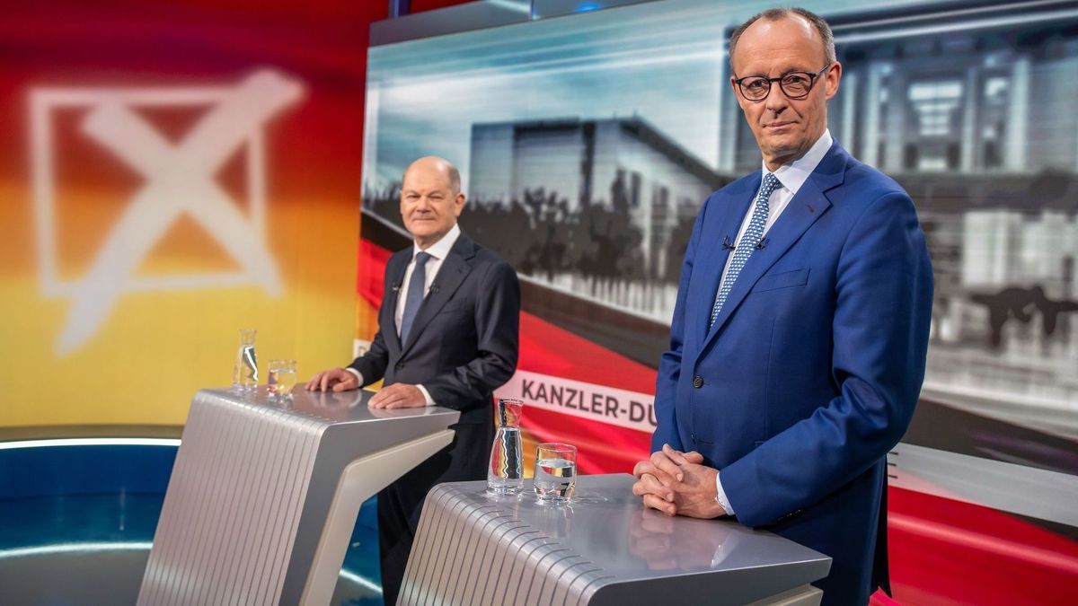 TV-Duell zwischen Scholz und Merz