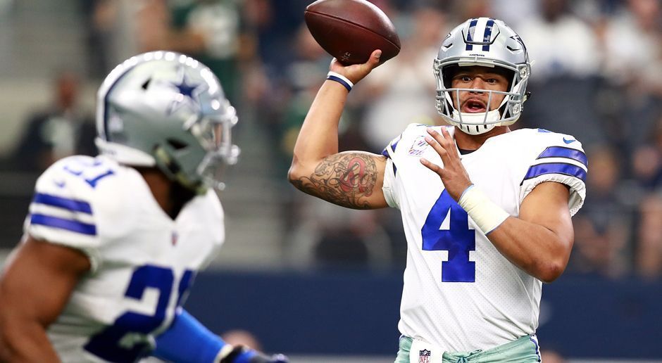 
                <strong>Verlierer: Dallas Cowboys</strong><br>
                Eigentlich zeigten die Cowboys gegen Dallas wieder ihr altes Gesicht. Prescott lieferte gegen die Packers vor allem in der ersten Hälfte ein starkes Spiel, war drei Tochdownpässe und lief selbst einmal in die Endzone. Running Back Ezekiel Elliott deutete mit 116 Rushing Yards endlich wieder sein Potenzial an. Trotzdem brachten die Cowboys den Sieg nicht über die Zeit, ließen sich von den Packers in letzter Minute schlagen. Die Cowboys stehen damit 2-3 und nur auf Platz drei der NFC East.
              