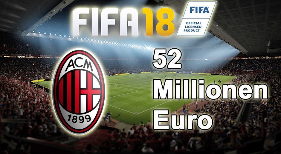 
                <strong>FIFA 18 Karriere: AC Mailand</strong><br>
                Platz 18: 52 Millionen Euro.
              