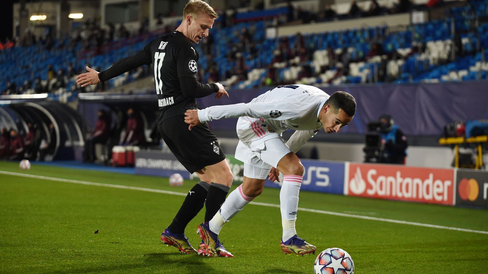 
                <strong>Oscar Wendt</strong><br>
                Wirkt überfordert gegen Rodrygo und Vazquez. Letzteren darf er vor dem 0:1 nicht zur Flanke kommen lassen. Offensiv genauso wenig eingebunden wie Lainer auf der anderen Seite. Wird zur Halbzeit folgerichtig ausgewechselt. ran-Note: 5
              