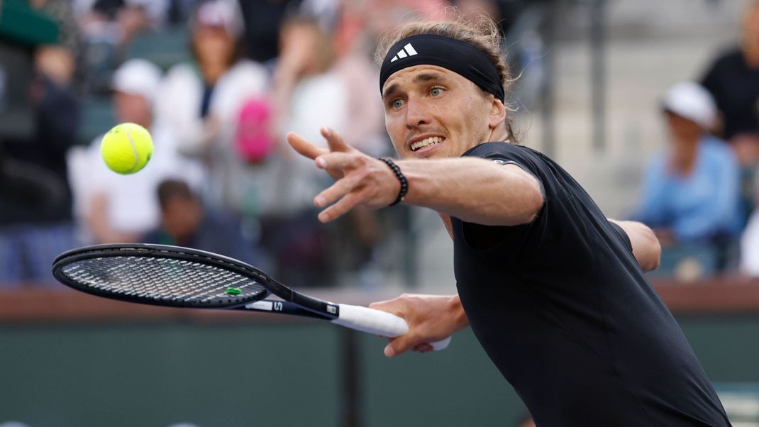 March 12, 2024 Alexander Zverev of Germany celebrates winning match point against Alex De Minaur of Australia during the BNP Paribas Open in Indian Wells, CA. CSM Indian Wells United States of America - ZUMAc04_ 20240312_zma_c04_213 Copyright: xCharlesxBausx