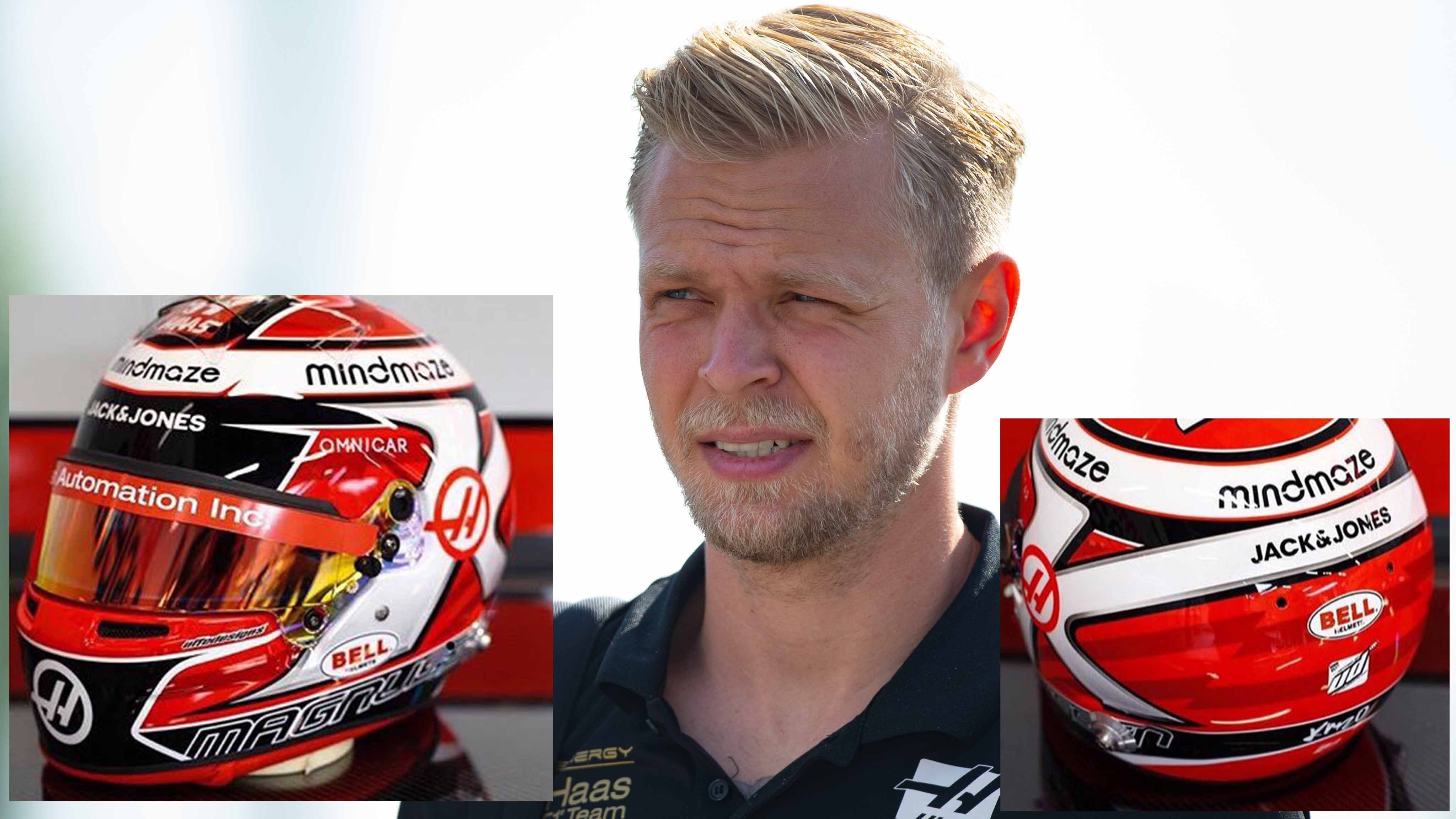 
                <strong>Kevin Magnussen (Haas F1 Team)</strong><br>
                Der Helm von Kevin Magnussen sticht besonders durch die rot-weiße Farbe auf. Dies sind die Landesfarben von Dänemark, dem Geburtsland des Formel-1-Fahrers. 
              