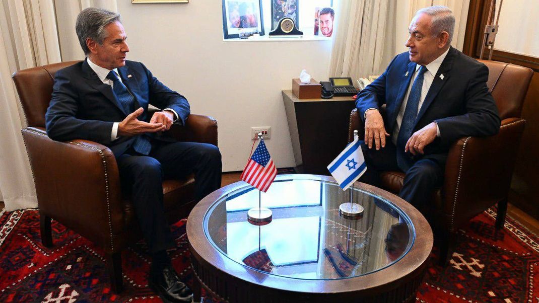 US-Außenminister Antony Blinken (links) und der israelische Premierminister Benjamin Netanjahu.