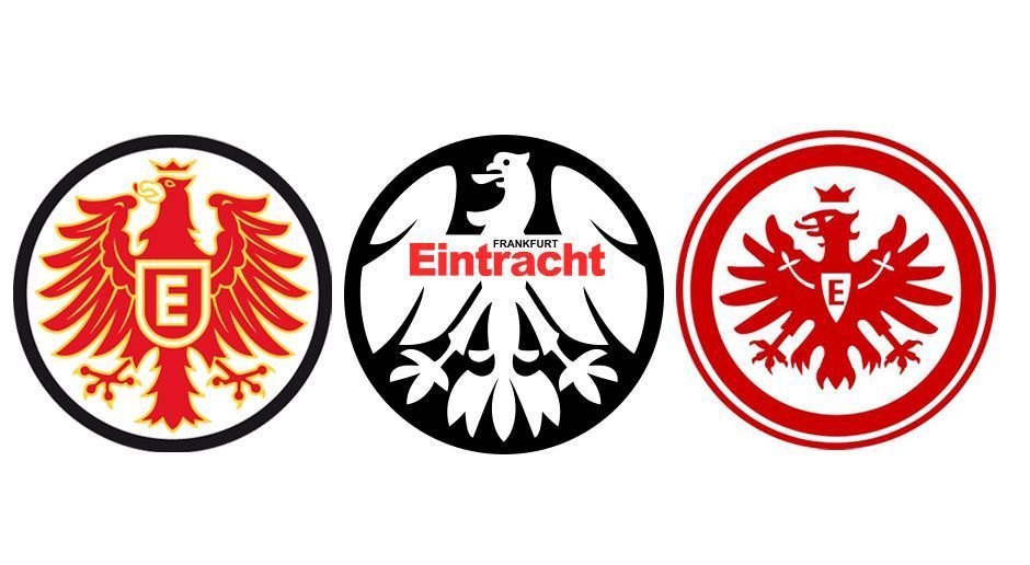 
                <strong>Eintracht Frankfurt</strong><br>
                Der Frankfurter Adler schmückt schon immer das Eintracht-Wappen. Er war allerdings nicht immer rot. Zwischenzeitlich war das Logo in schwarz-weiß gehalten, nur der Schriftzug farbig. Mit diesem Wappen wurde Frankfurt 1992 immerhin Vizemeister. An diesen Tabellenplatz ist der Verein mit dem heutigen Logo, das seit dem Ende der 90er das Triko ziert, nicht mehr herangekommen.
              