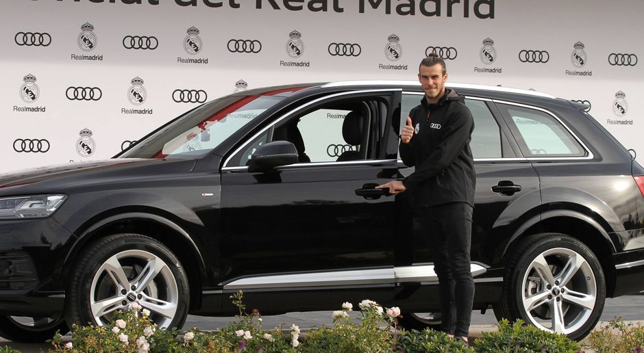 
                <strong>Real Madrid & Audi</strong><br>
                Gareth Bale (Sturm)Auto: Audi Q7
              