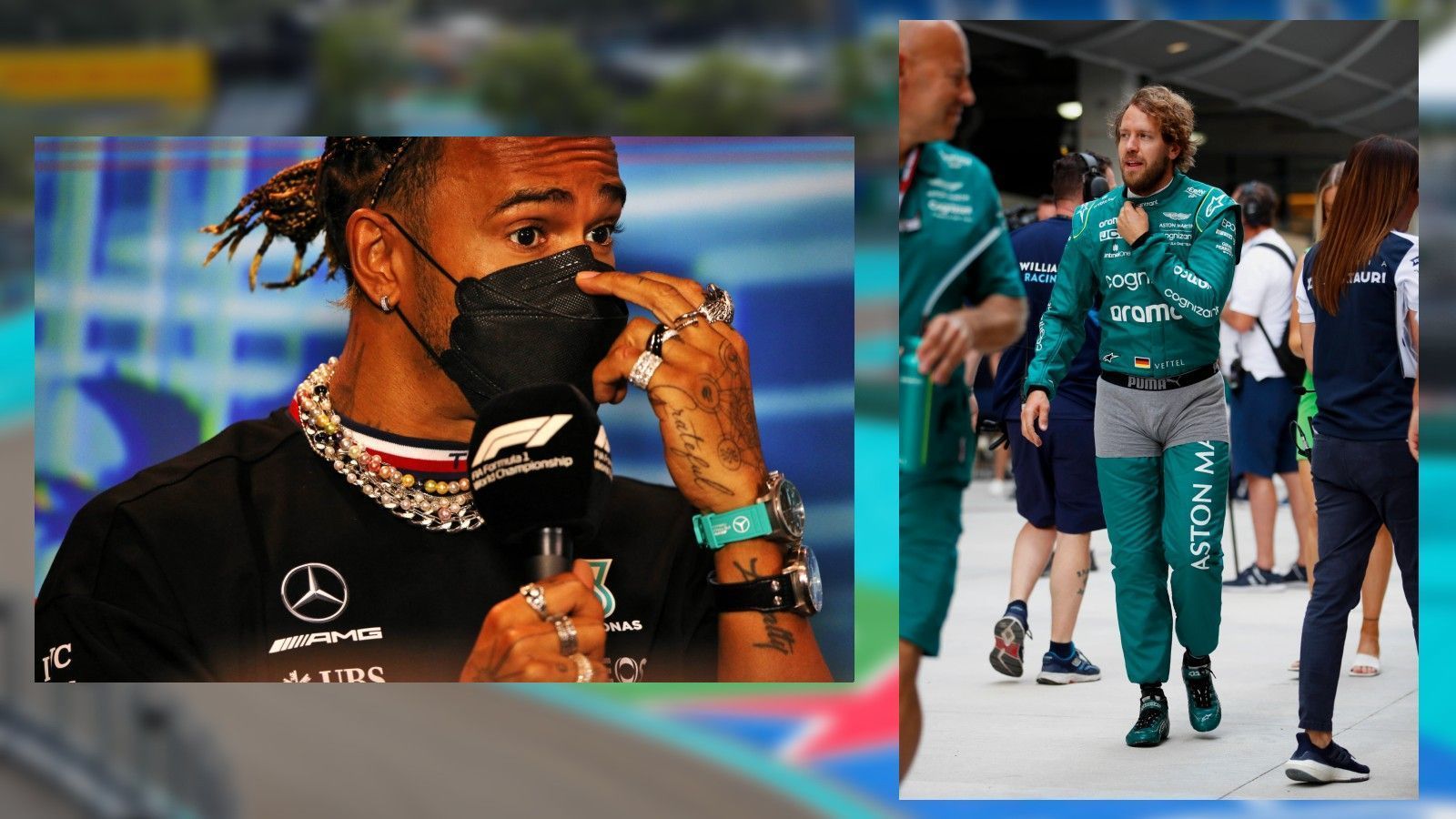 
                <strong>Die kuriosen Fahrer-Proteste in Miami</strong><br>
                In Miami trägt Lewis Hamilton jede Menge Schmuck - als Zeichen des Protests gegen das strenger kontrollierte Verbot von Schmuck im Auto. Auch Sebastian Vettel protestiert. ran zeigt die skurrilen Aktionen.
              