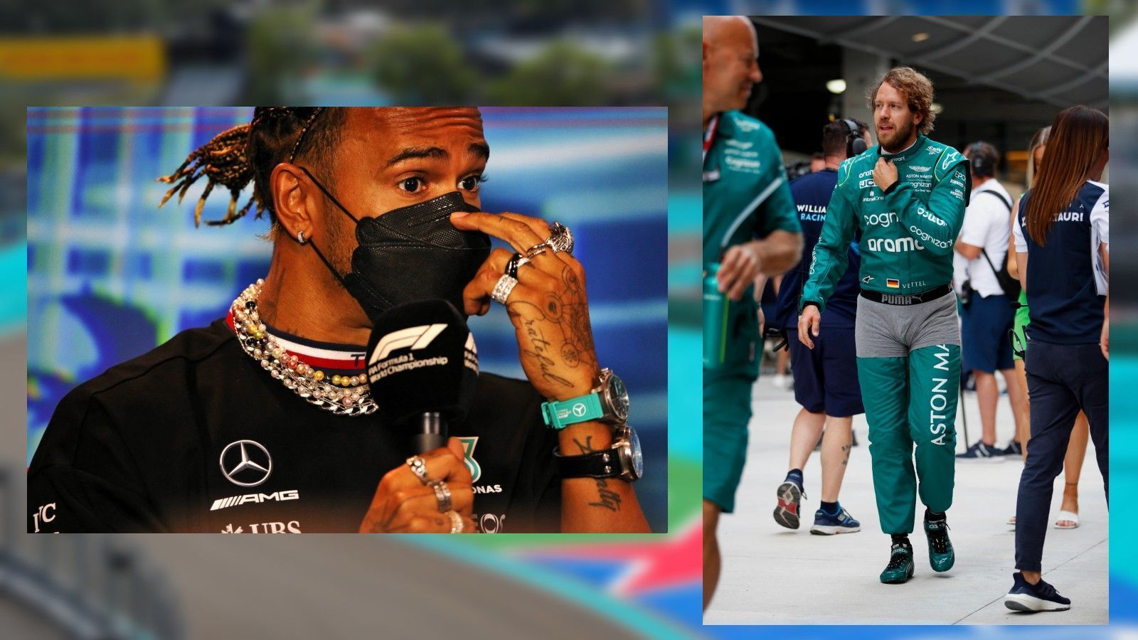 
                <strong>Die kuriosen Fahrer-Proteste in Miami</strong><br>
                In Miami trägt Lewis Hamilton jede Menge Schmuck - als Zeichen des Protests gegen das strenger kontrollierte Verbot von Schmuck im Auto. Auch Sebastian Vettel protestiert. ran zeigt die skurrilen Aktionen.
              