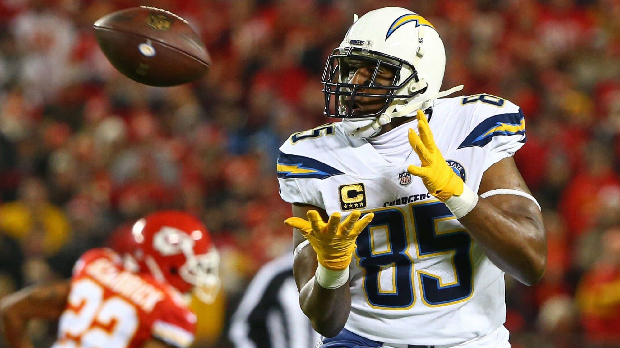 <strong>Platz 7: Antonio Gates (Tight End)</strong><br>Receiving Touchdowns: 116<br>Zeitspanne: 2003-2018<br>Teams:  San Diego/ Los Angeles Chargers