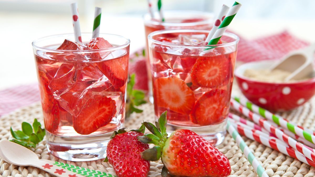 Erdbeer-Eistee