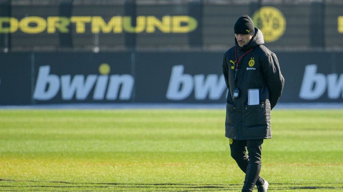 Kovac beim Training am Montag