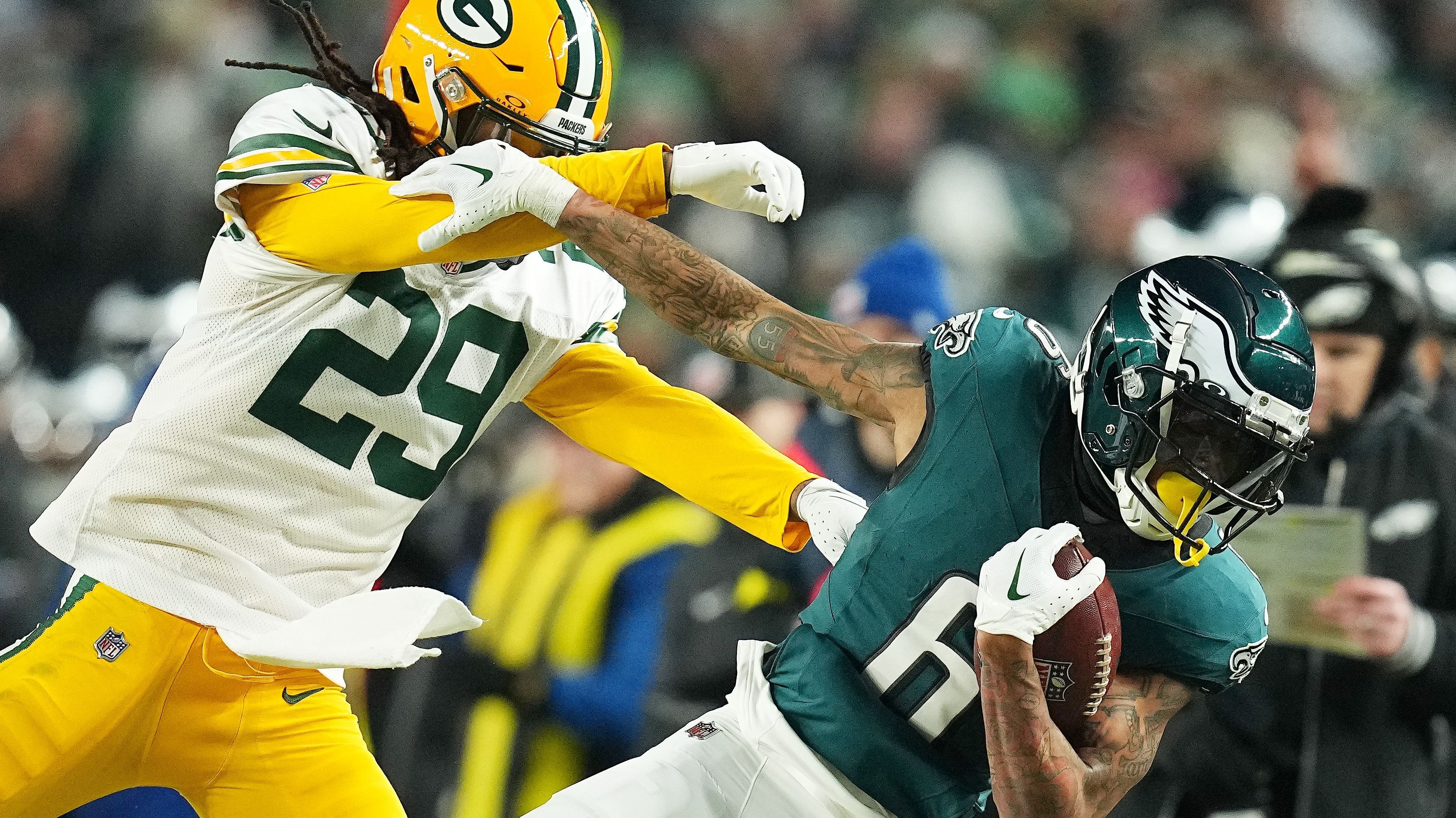 <strong>Green Bay Packers: Xavier McKinney</strong><br>Der Safety fing acht Interceptions und verhalf der Packers-Defense mit fünf abgefangenen Pässen in den ersten fünf Spielen zu einem starken Saisonstart.