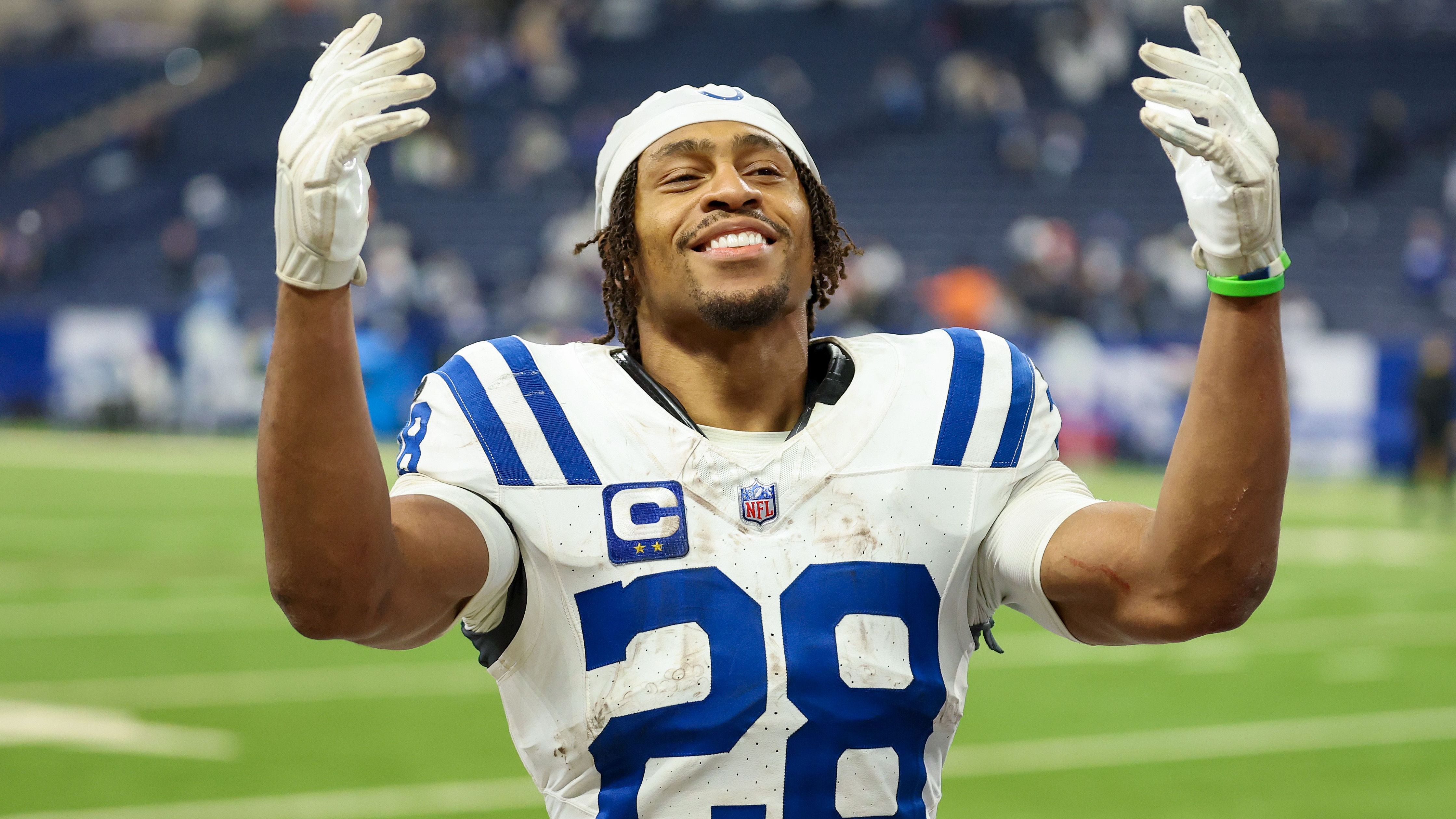 <strong>3 Pro Bowler: Indianapolis Colts</strong><br>Jonathan Taylor (Foto, Running Back), Quenton Nelson (Guard), Zaire Franklin (Linebacker)