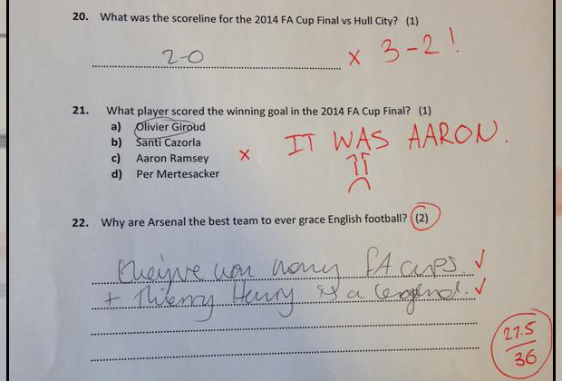 
                <strong>Freundin muss Arsenal-Test bestehen</strong><br>
                So schreibt sie den Sieg-Treffer aus dem FA-Cup-Finale 2014 Stürmer Oliver Giroud zu.
              