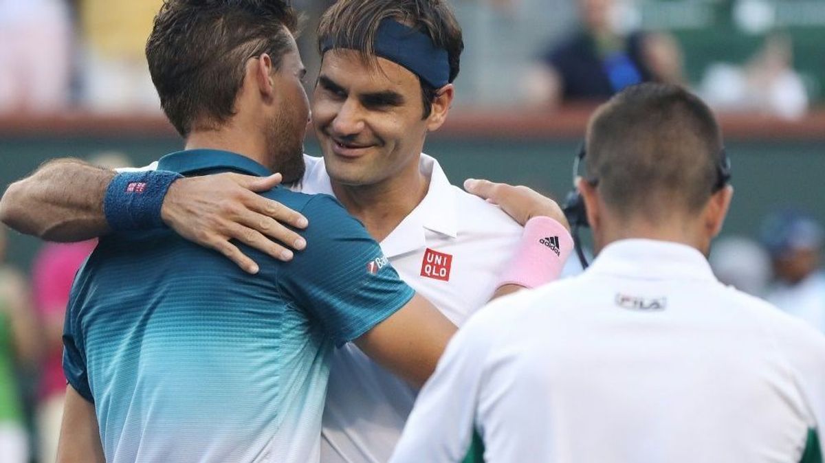 Federer musste Thiem zum Sieg gratulieren