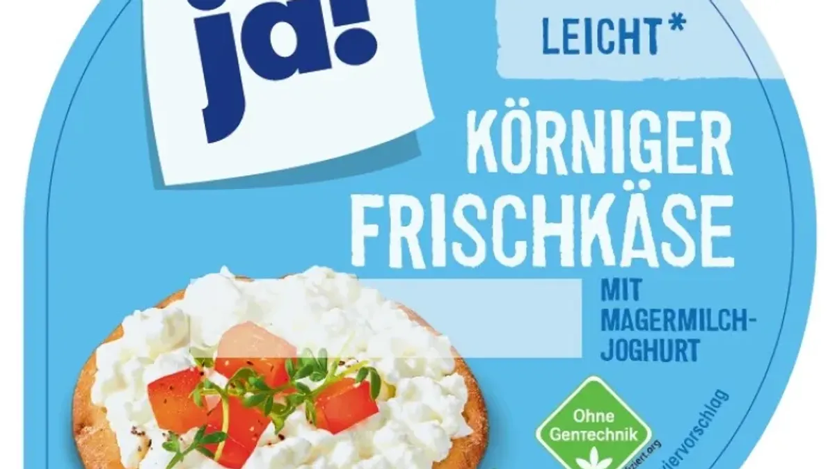 "ja! Körniger Frischkäse" ist von einem Rückruf betroffen.