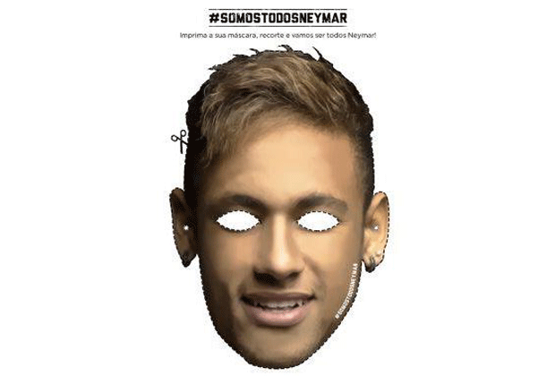 
                <strong>Kampagne: Alle sollen Neymar-Maske tragen!</strong><br>
                So versuchen die Brasilianer, den Ausfall ihres Superstars zu kompensieren. 
              