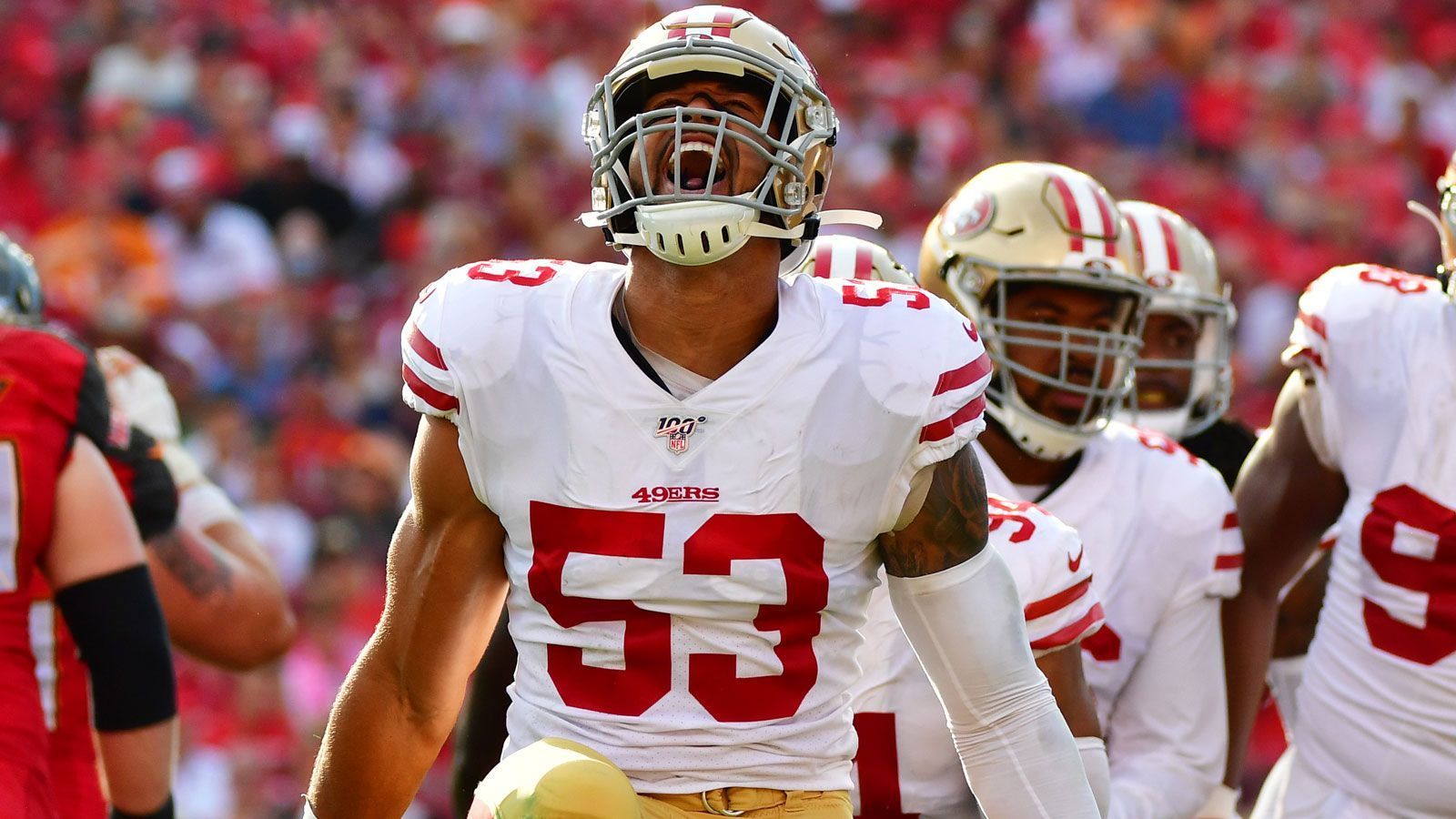 
                <strong>Mark Nzeocha (Linebacker)</strong><br>
                &#x2022; Letztes Team: San Francisco 49ers -<br>&#x2022; Status: Unrestricted Free Agent -<br>&#x2022; Letztes Gehalt (Saison 2020): 1.350.000 Dollar -<br>&#x2022; Alter: 31 Jahre<br>
              