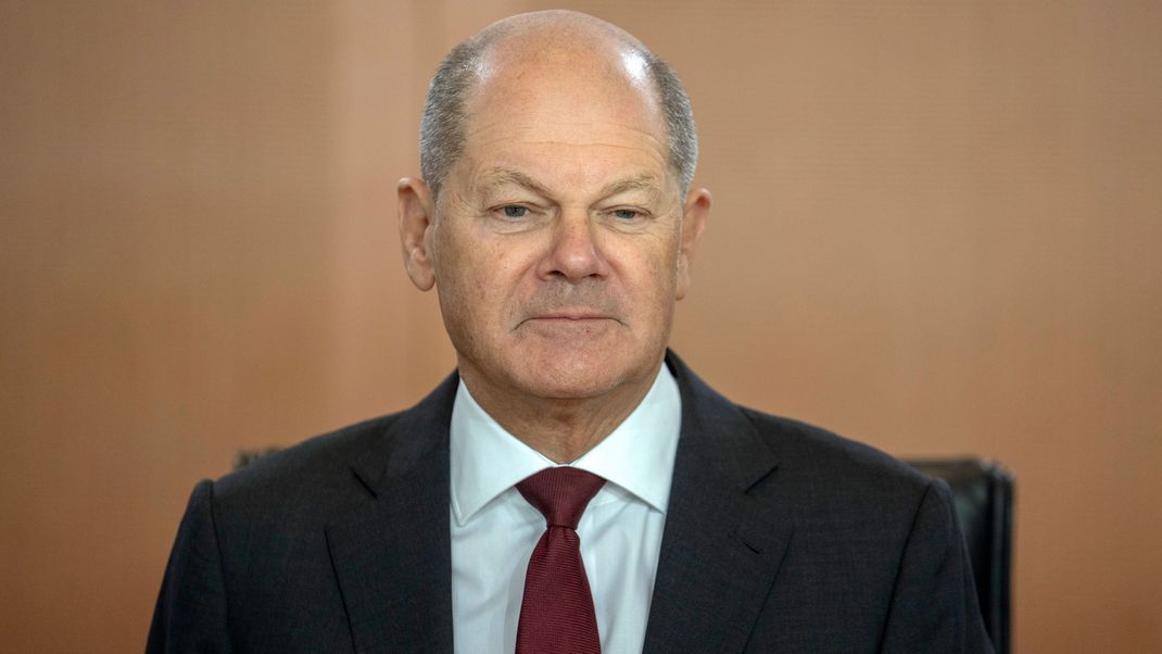 Bundeskanzler Olaf Scholz bei einer Kabinettssitzung in Berlin.