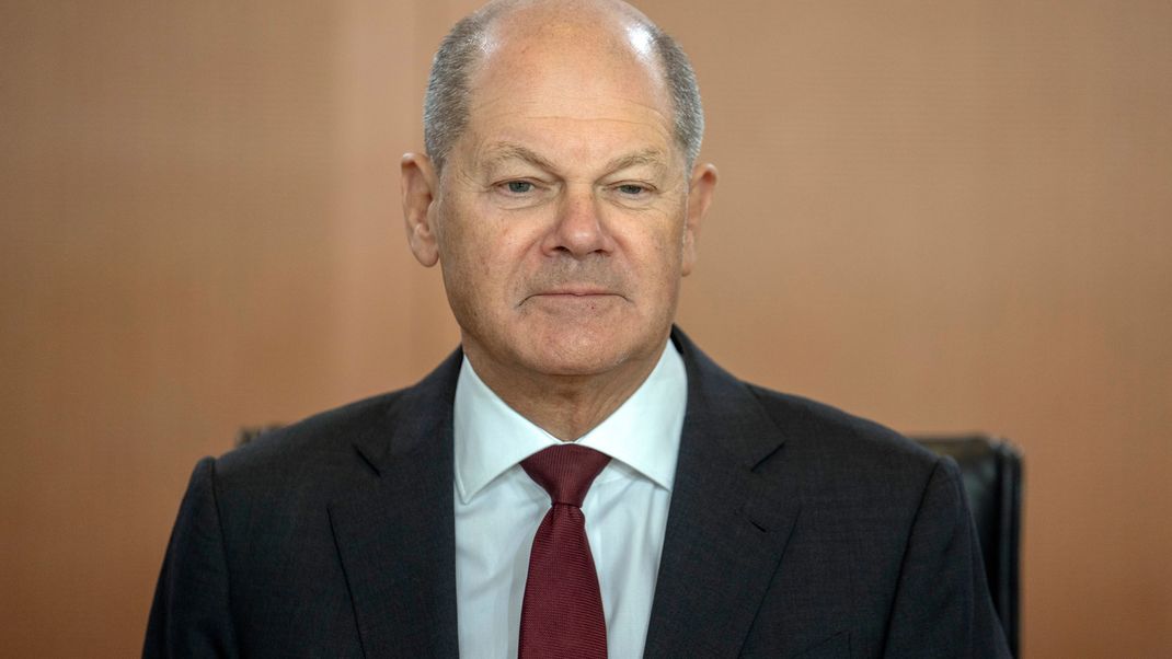 Bundeskanzler Olaf Scholz bei einer Kabinettssitzung in Berlin.