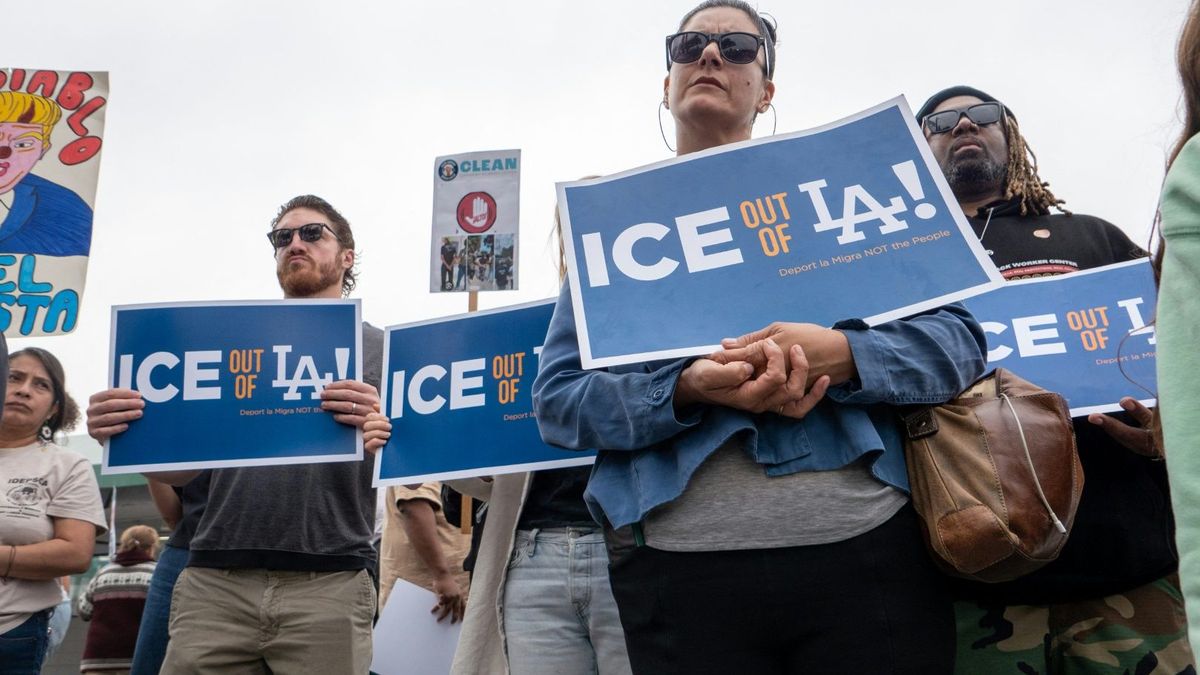 In Los Angeles wird gegen ICE-Razzien protestiert