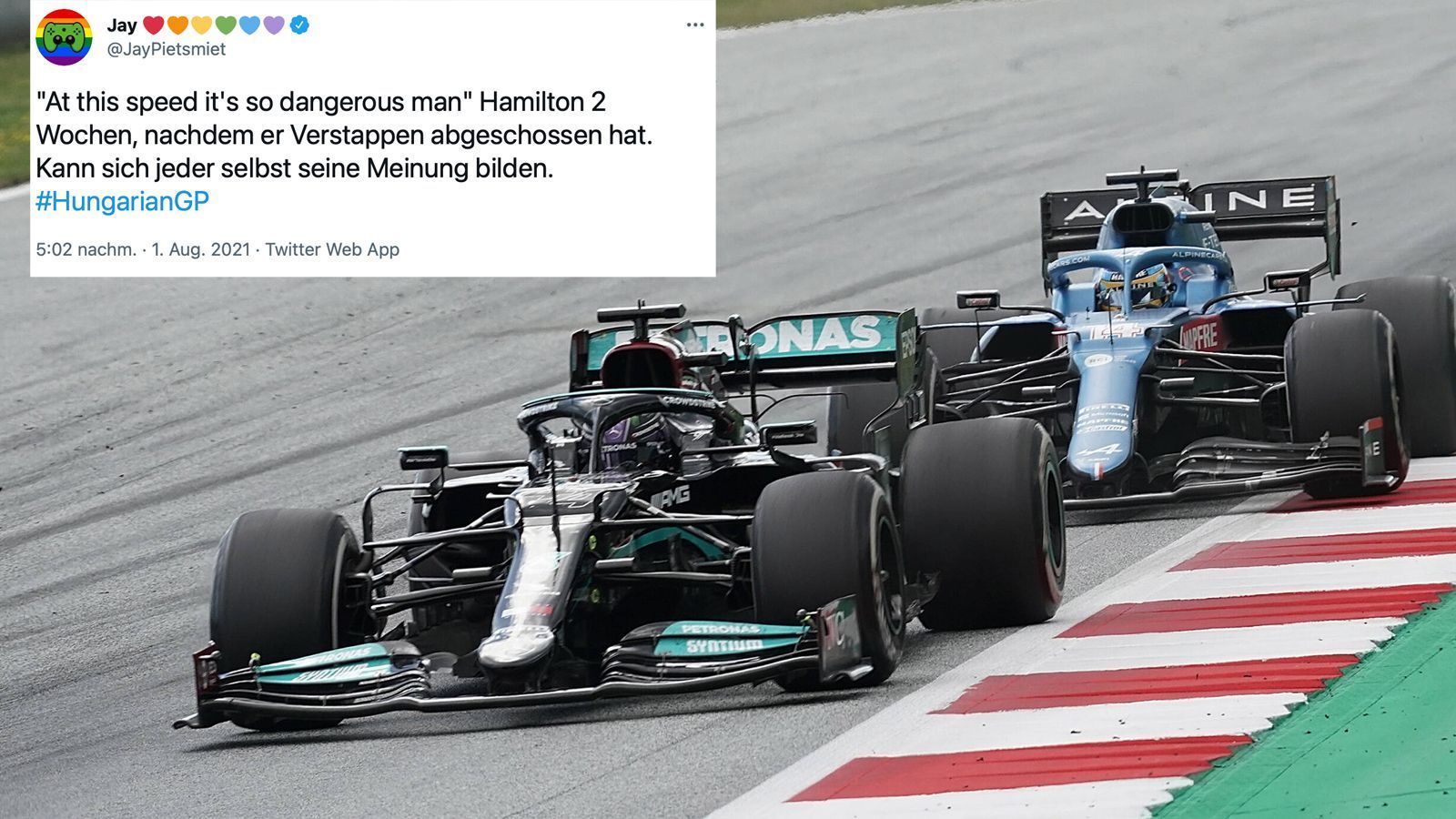 
                <strong>Kritik an Hamilton</strong><br>
                Dass sich Hamilton im Laufe des Duells über Alonsos Stil beschwerte, entbehrt nicht einer gewissen Ironie.
              