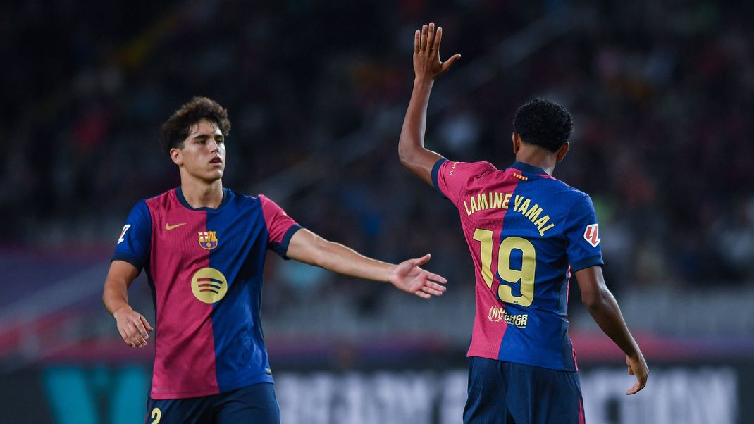 Pau Cubarsi (l.) und Lamine Yamal