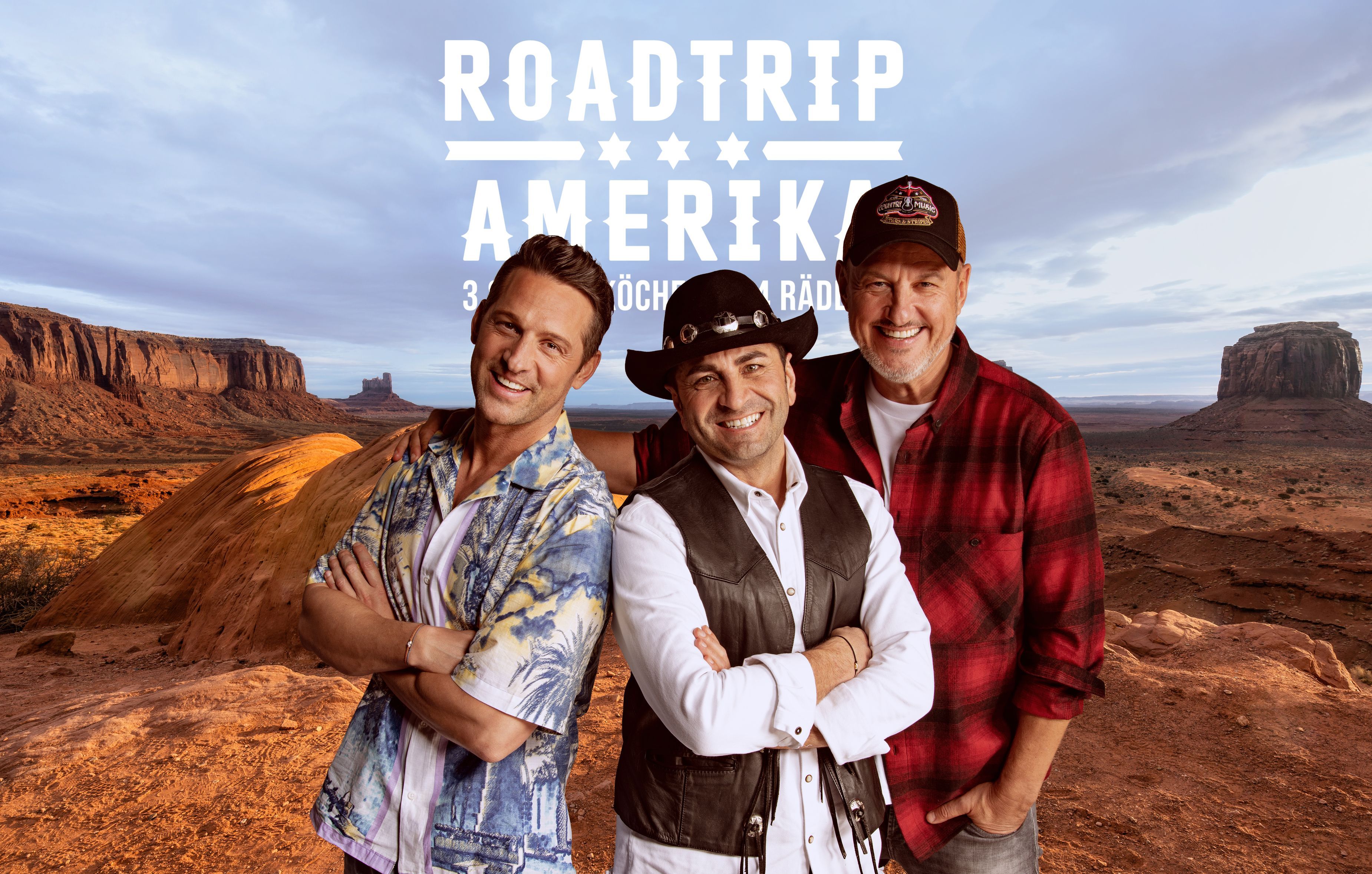 "Roadtrip Amerika" mit Alexander Kumptner, Ali Güngörmüş und Frank Rosin, Staffel 1.