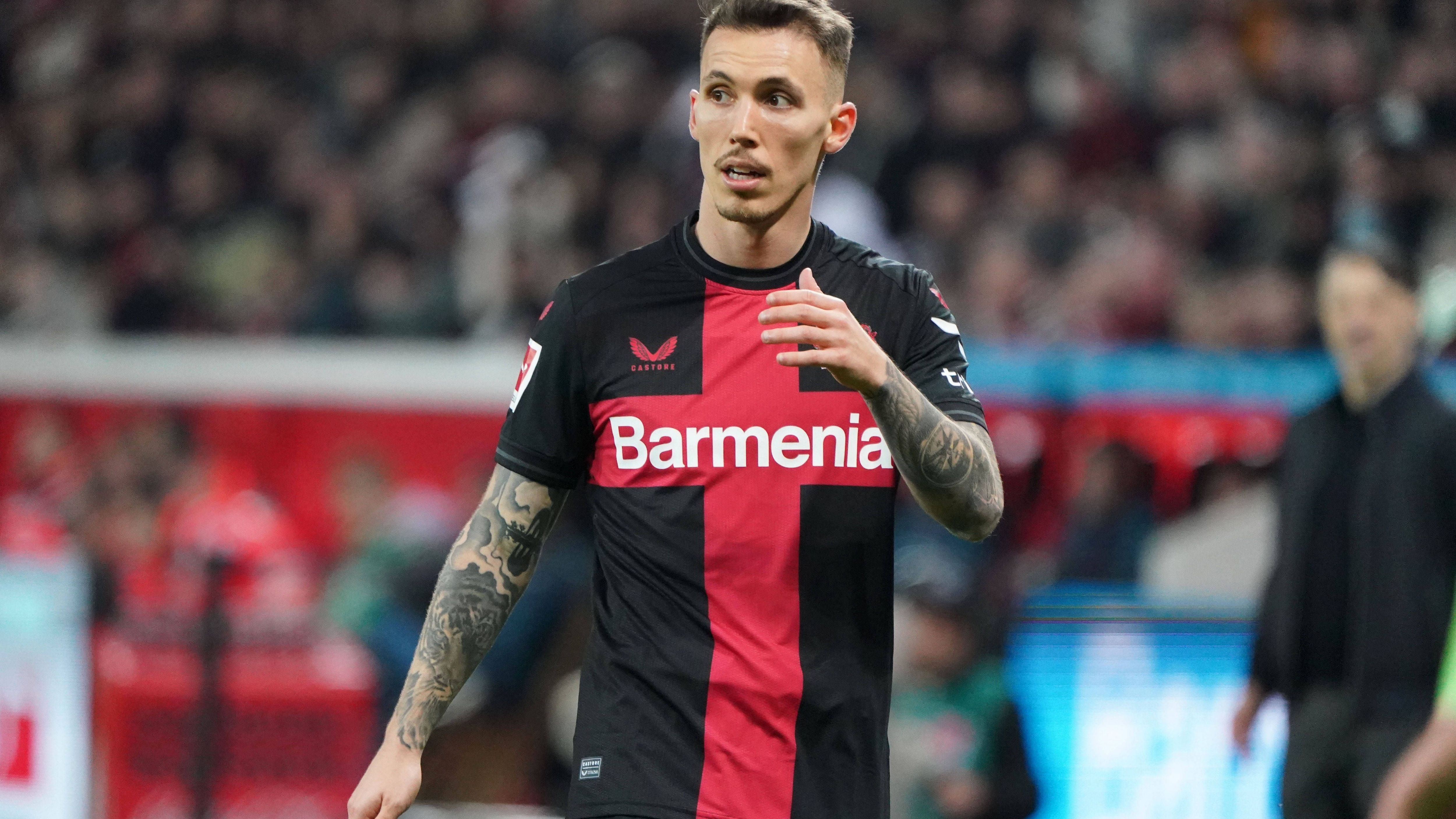 <strong>Platz 9: Alejandro Grimaldo (Bayer Leverkusen)</strong><br>Im Verein seit: 2023<br>Kaufpreis: ablösefrei<br>Aktueller Marktwert: 35 Millionen Euro<br>Wertsteigerung: 35 Millionen Euro