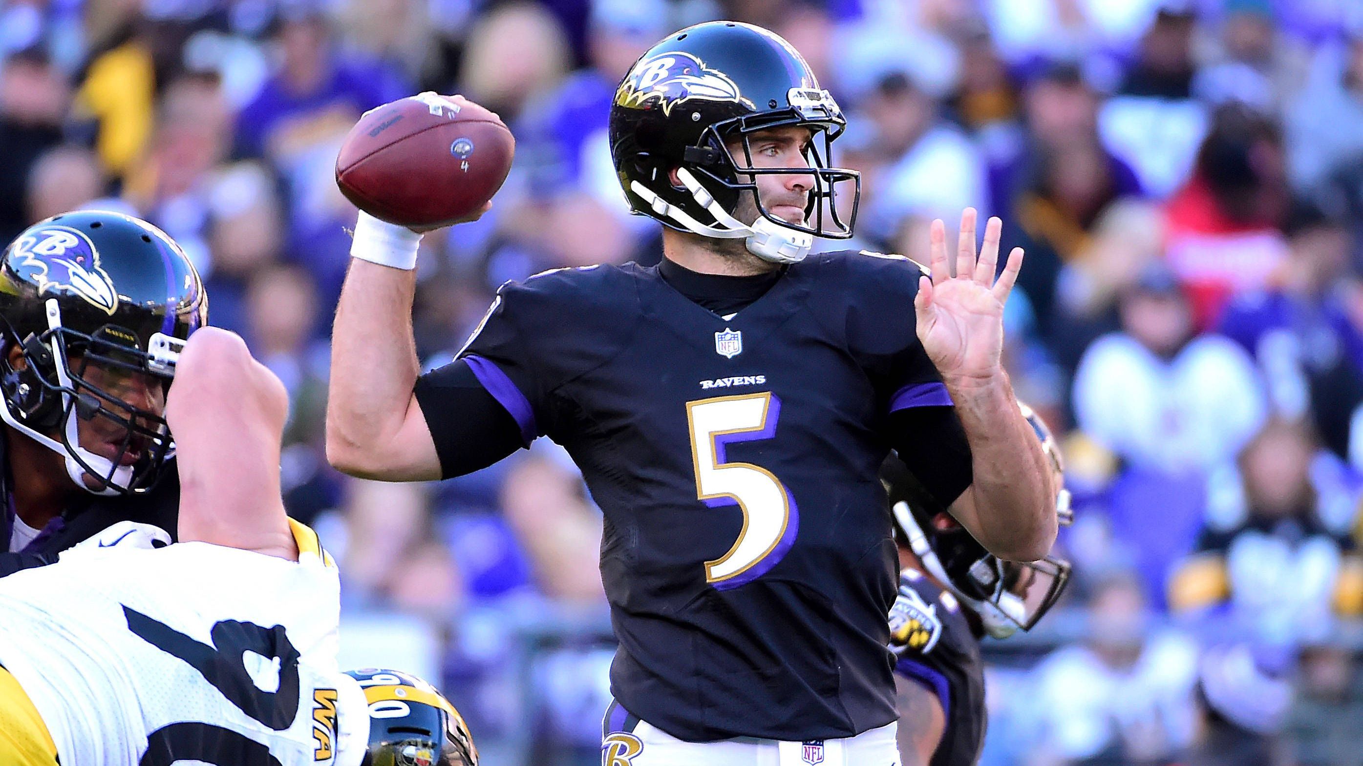 <strong>5. Platz (geteilt): Joe Flacco</strong><br>Interceptions: 22<br>Saison: 2013<br>Team: Baltimore Ravens